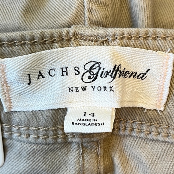 Jachs Girlfriend New York Tan Straight‎ Leg Ankle Pants Size 14 - Picture 2 of 10